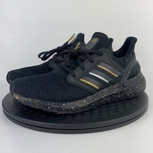 Adidas Ultraboost 20 Black/Gold Athletic Running Shoes FY2900 Women's Size 8